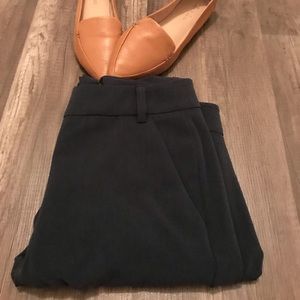 Navy straight leg dress pants